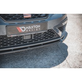 Накладка сплиттер на передний бампер Вар3 на Seat III Cupra / FR рестайл